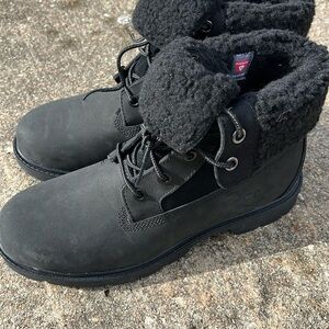 Timberland women’s size 7.5 linden woods a1qst waterproof black fold down